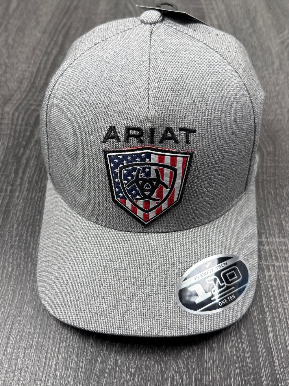 ARIAT Adjustable Snapback Gray Hat NWT One Size